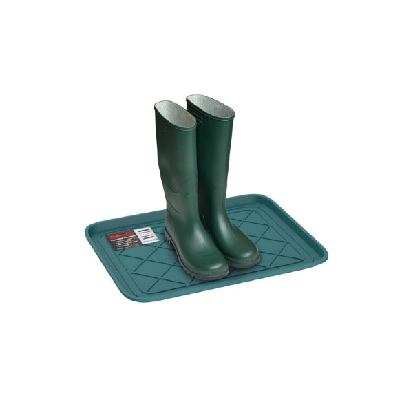 Fleming Supply All Weather Boot Tray Water Resistant Plastic Shoe Mat for Indoor and Outdoor Use, (Teal, Small) 620971KJO - main